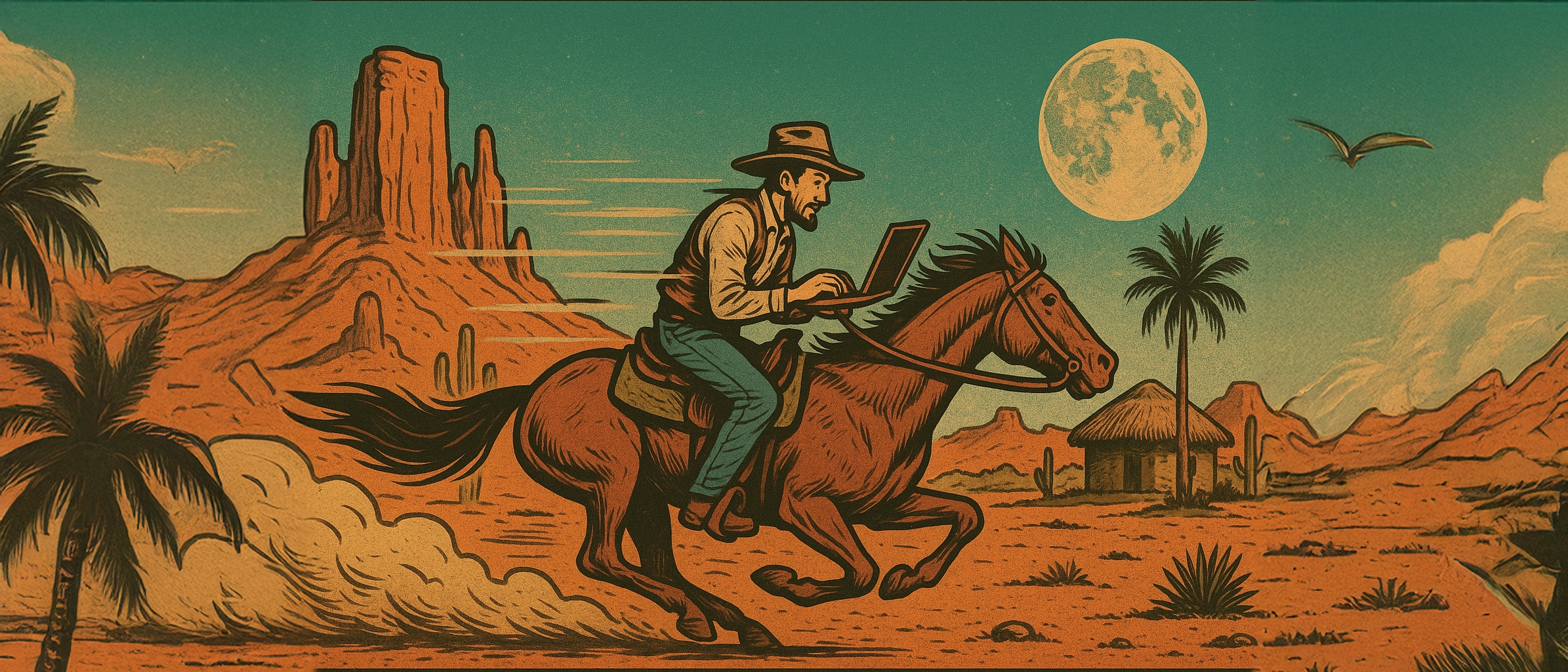 Queen Creek Arizona landscape with horse